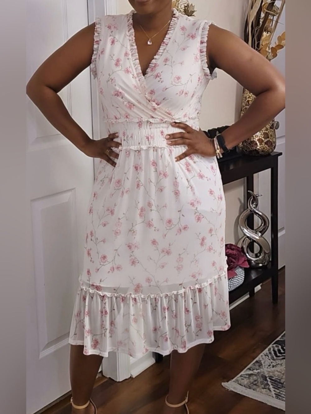Kate and Lily White Floral Dress